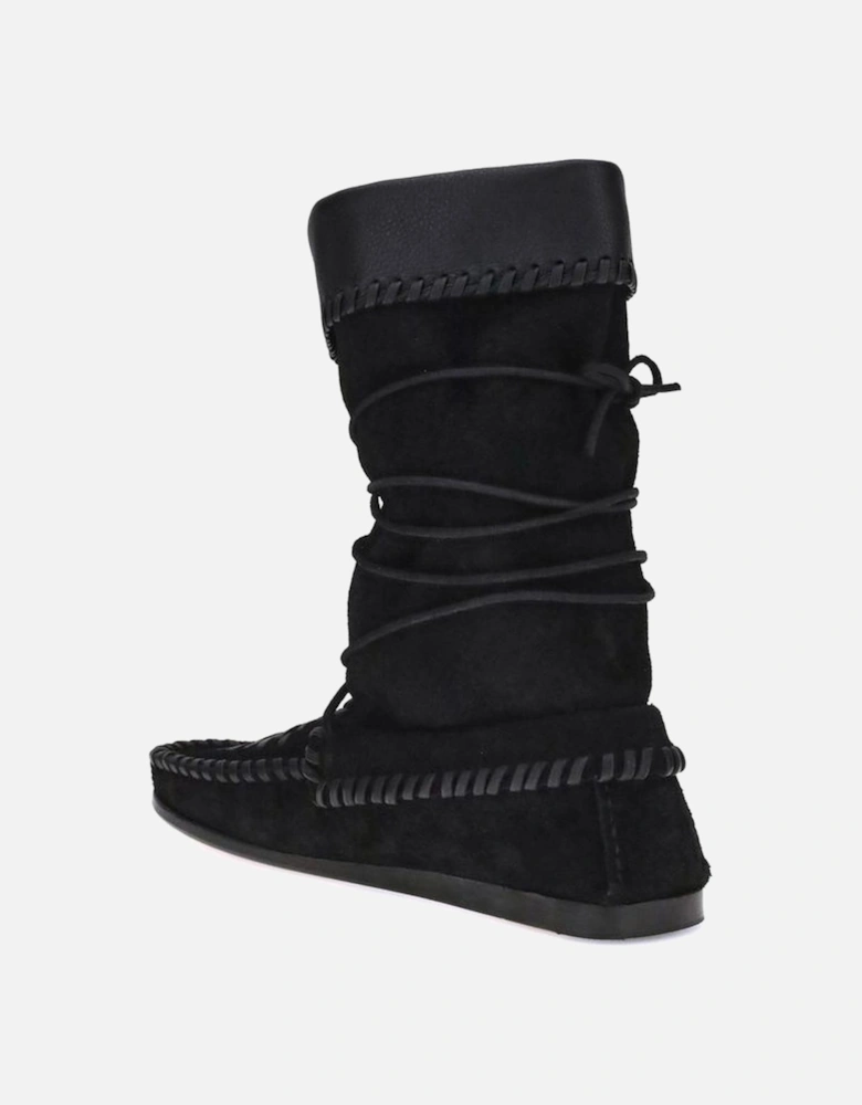Suede Calfskin Boots with Tassel Detail Women - Brown