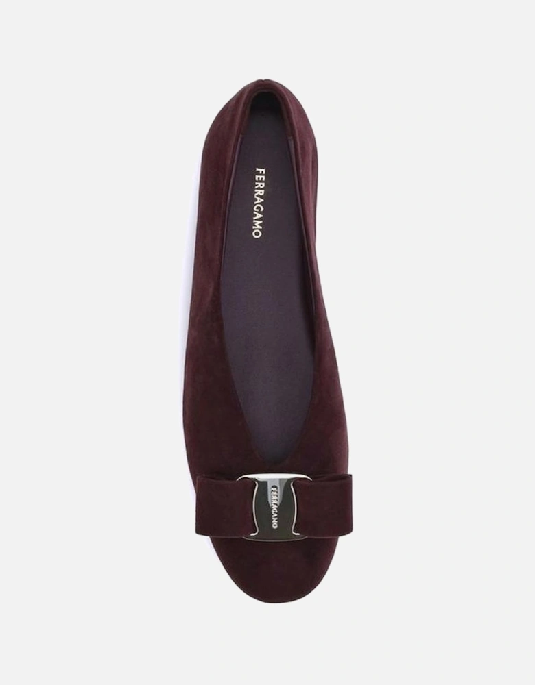 Vara Bow Ballerinas with Ultra-Flat Sole Women - Bordeaux Shoes