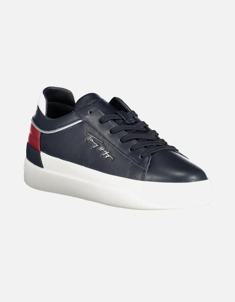 Recycled Polyester Sports Shoe with Contrasting Details Women - Blue