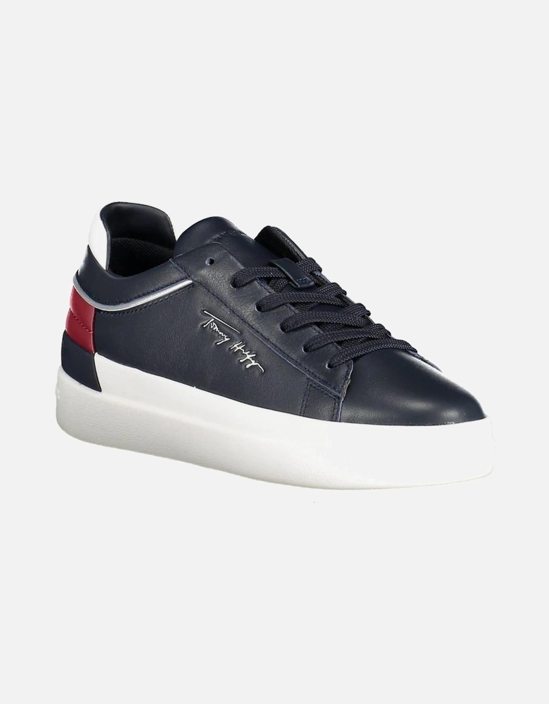 Recycled Polyester Sports Shoe with Contrasting Details Women - Blue