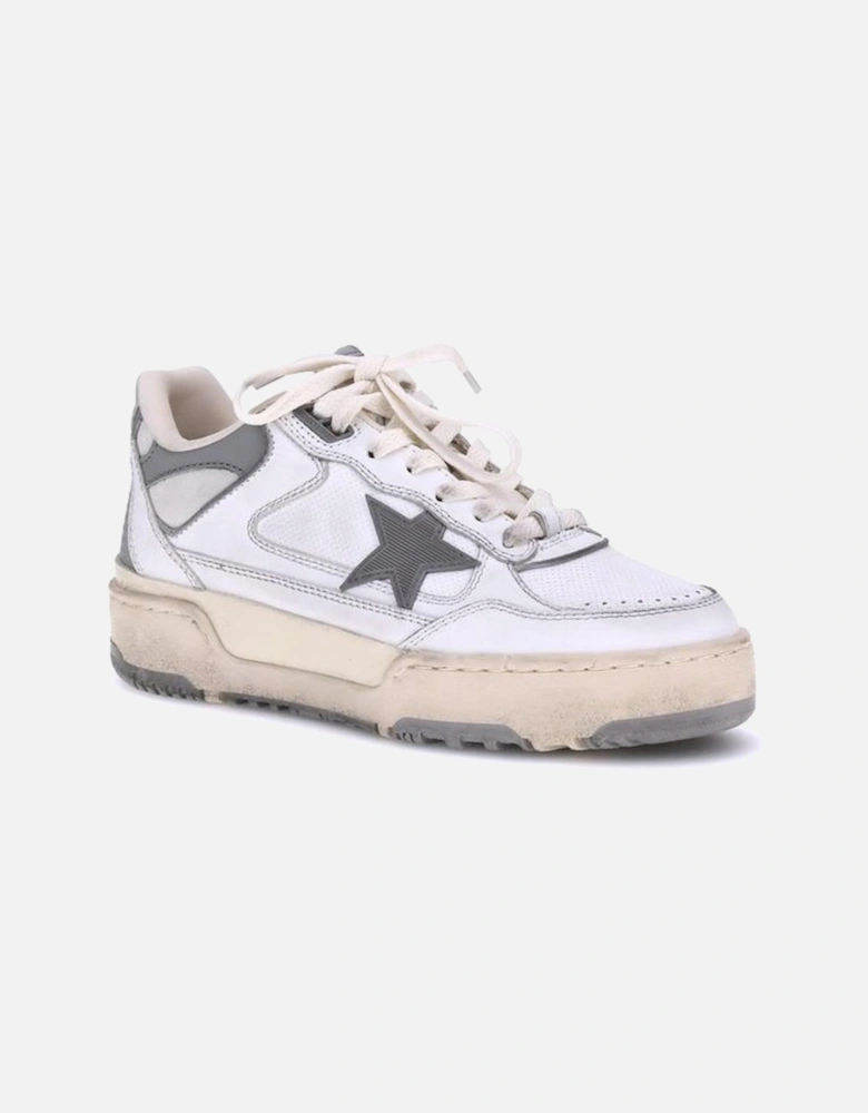 Vintage-Inspired Handcrafted Lace-Up Sneakers Women - White