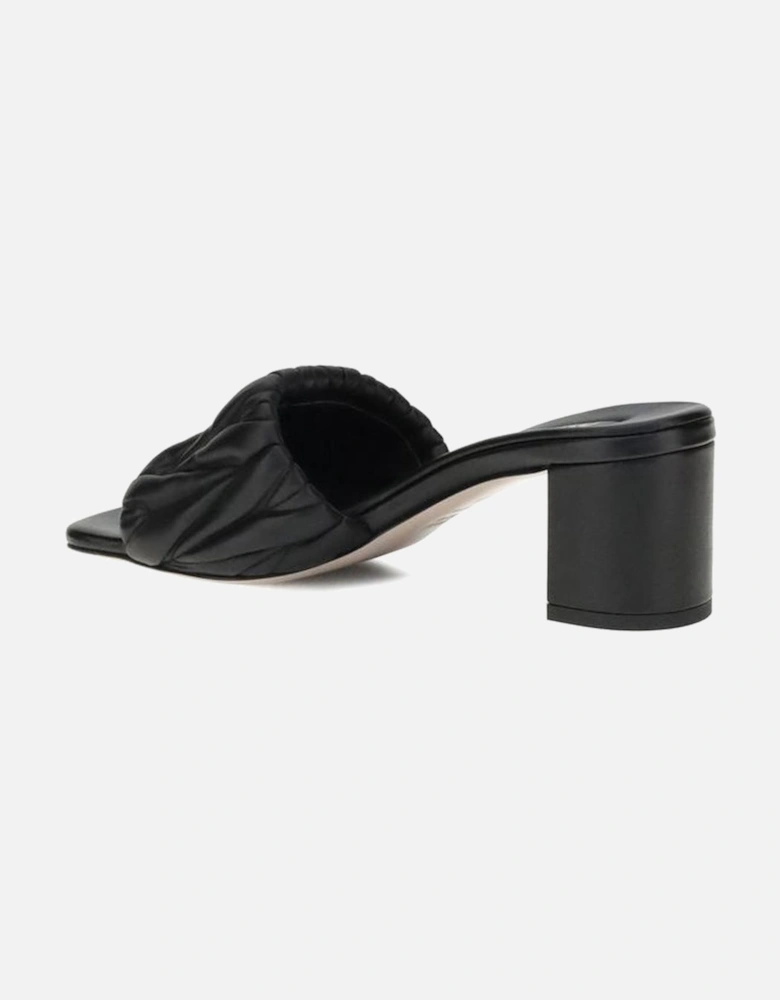 Lambskin Sandals with Squared Toe and Padded Straps Women - Black