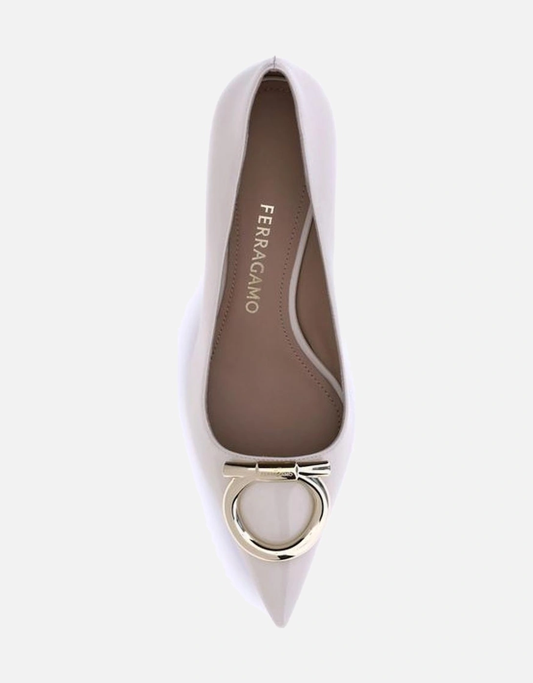 Gancini Ornament Tapered Toe Kitten Heel Pumps Women - Cream