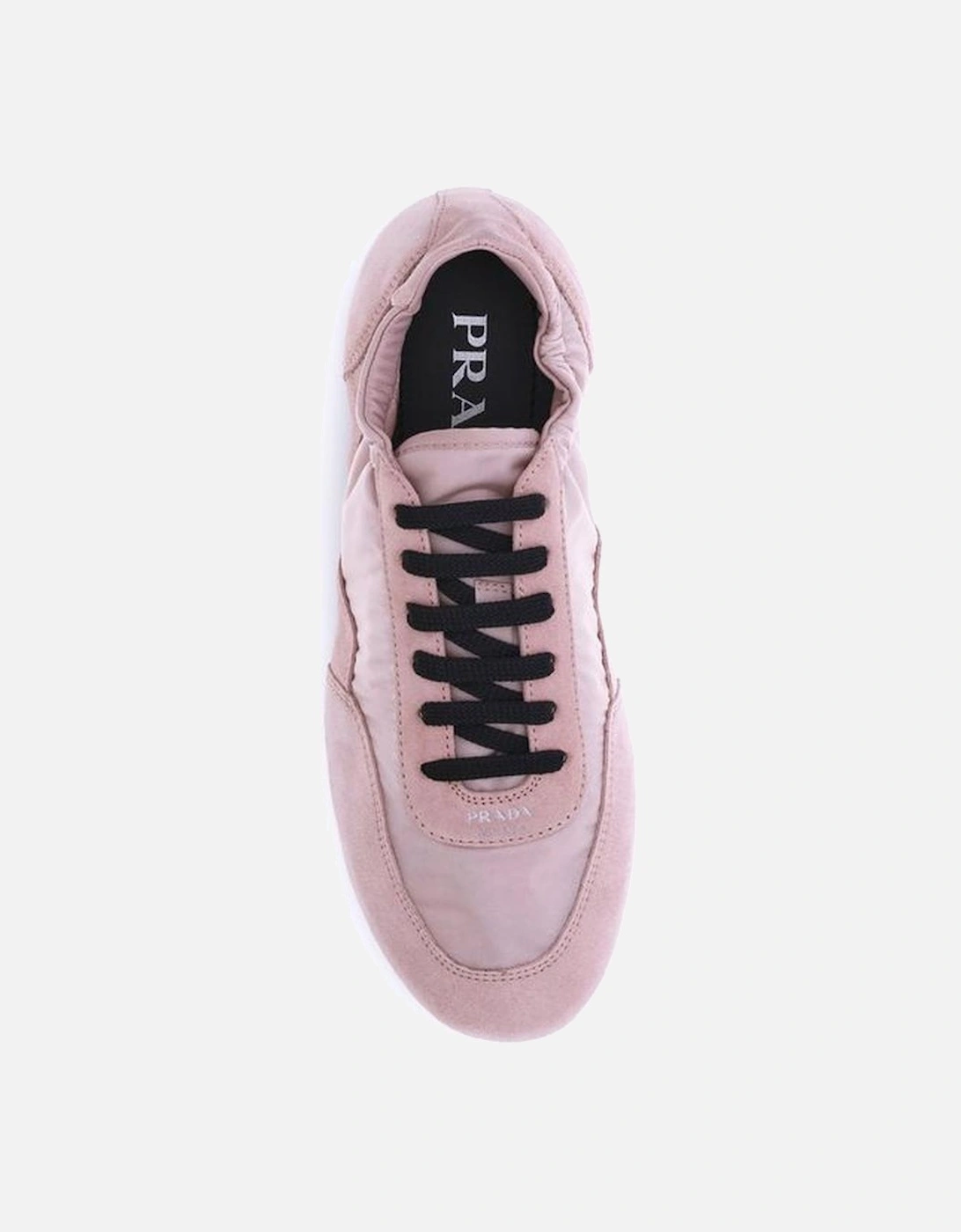 Suede Detail Lace-Up Sneakers with Rubber Sole Women - Multicolor