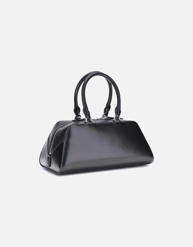 Elegant Structured Small Handbag with Gusseted Design Women - Black