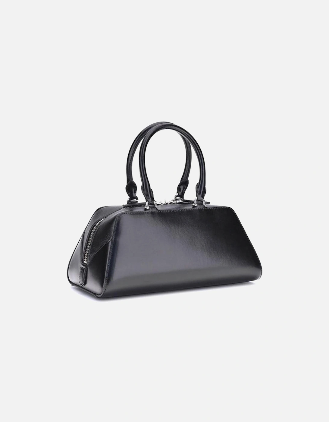 Elegant Structured Small Handbag with Gusseted Design Women - Black