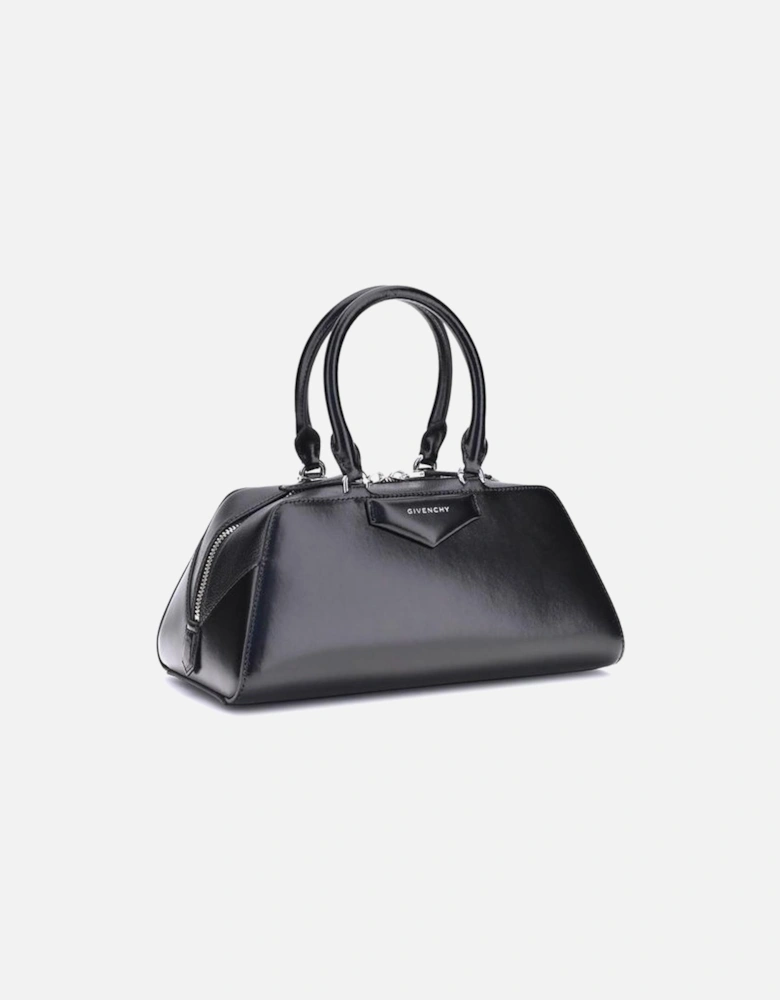 Elegant Structured Small Handbag with Gusseted Design Women - Black
