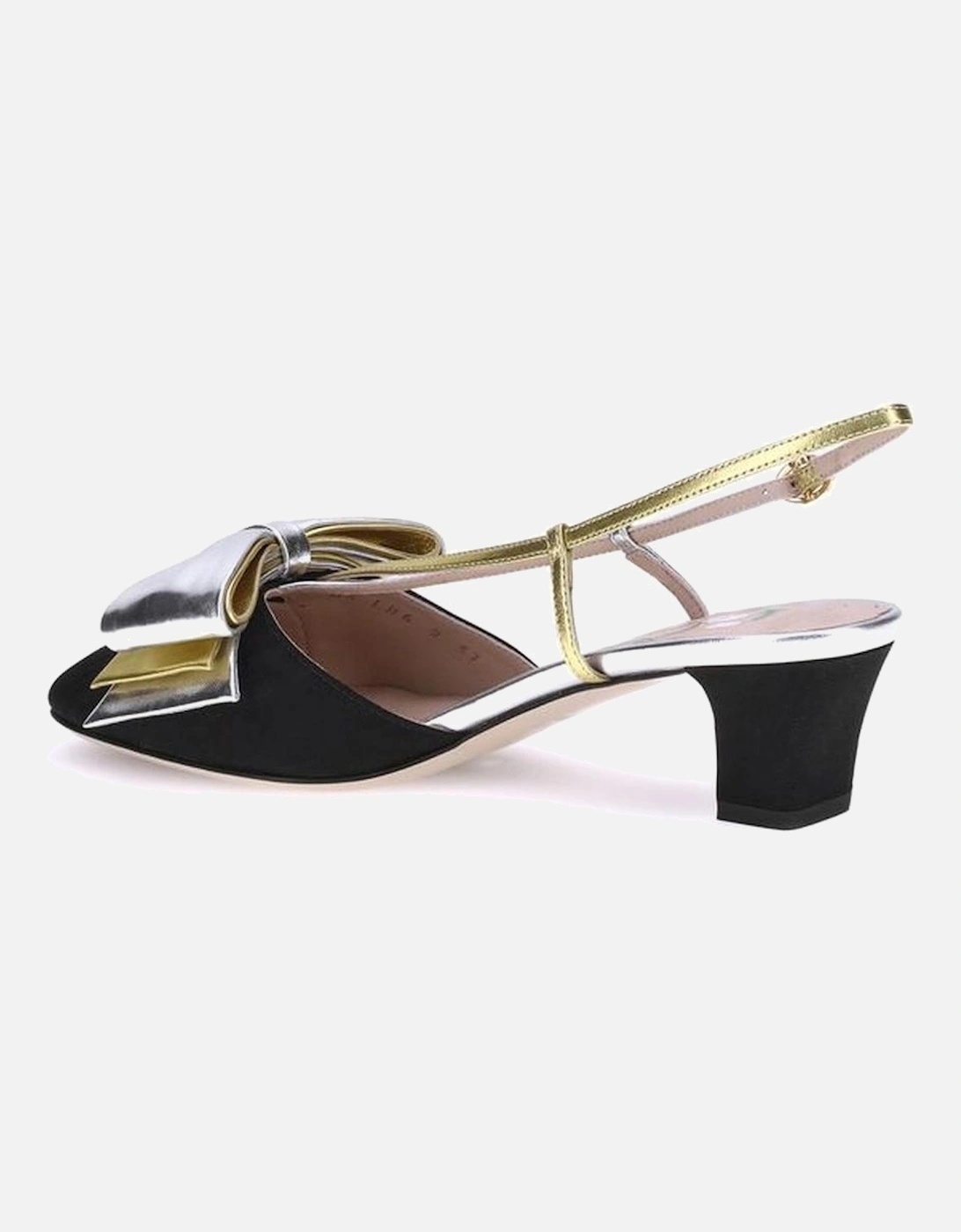 Bow-Embellished Moire Slingback Pumps Women - Multicolor
