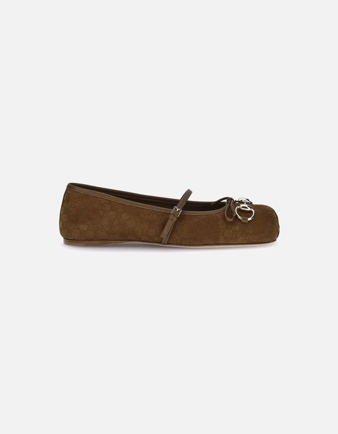 Morsetto Satin Ballerina Flats with Horsebit Women - Brown Shoes, 5 of 4