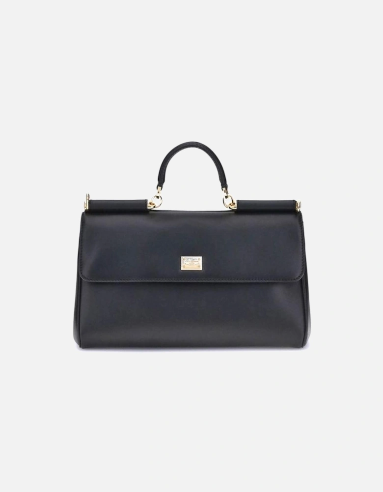 My Sicily Leather Handbag with Top Handle Women - Black Shoulder Bags