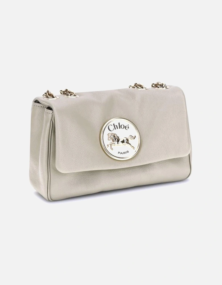 Heritage Grained Leather Shoulder Bag Women - Beige