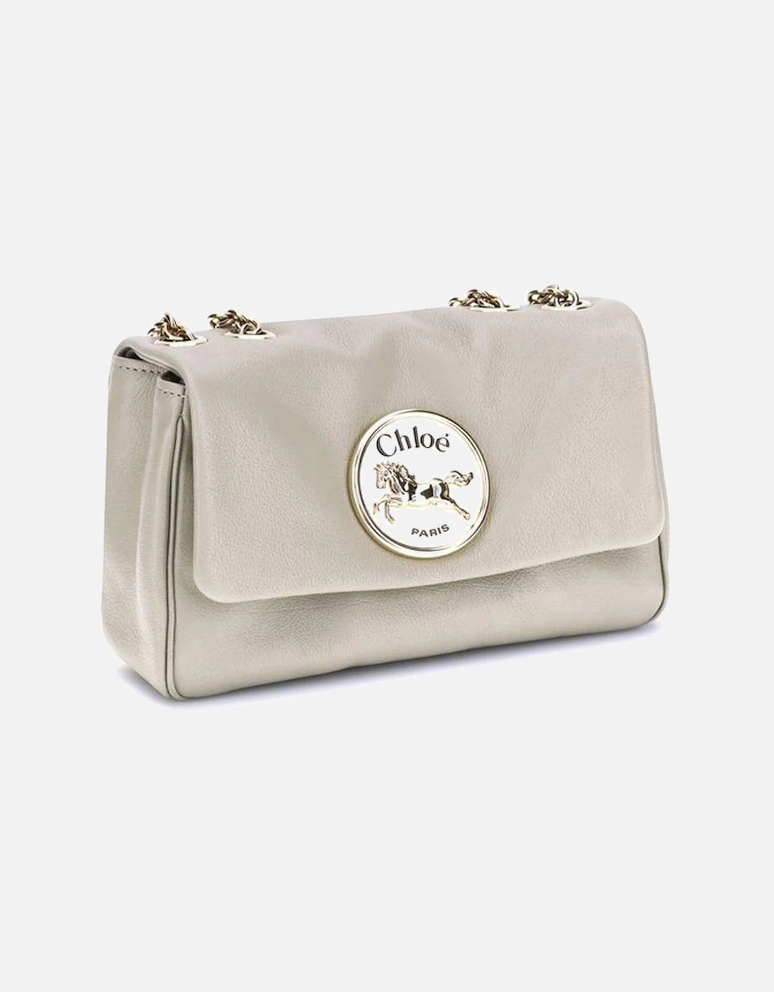 Heritage Grained Leather Shoulder Bag Women - Beige