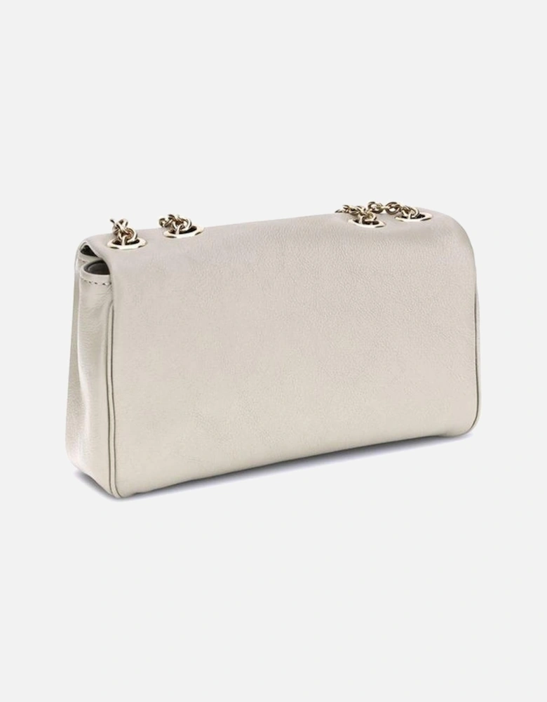 Heritage Grained Leather Shoulder Bag Women - Beige