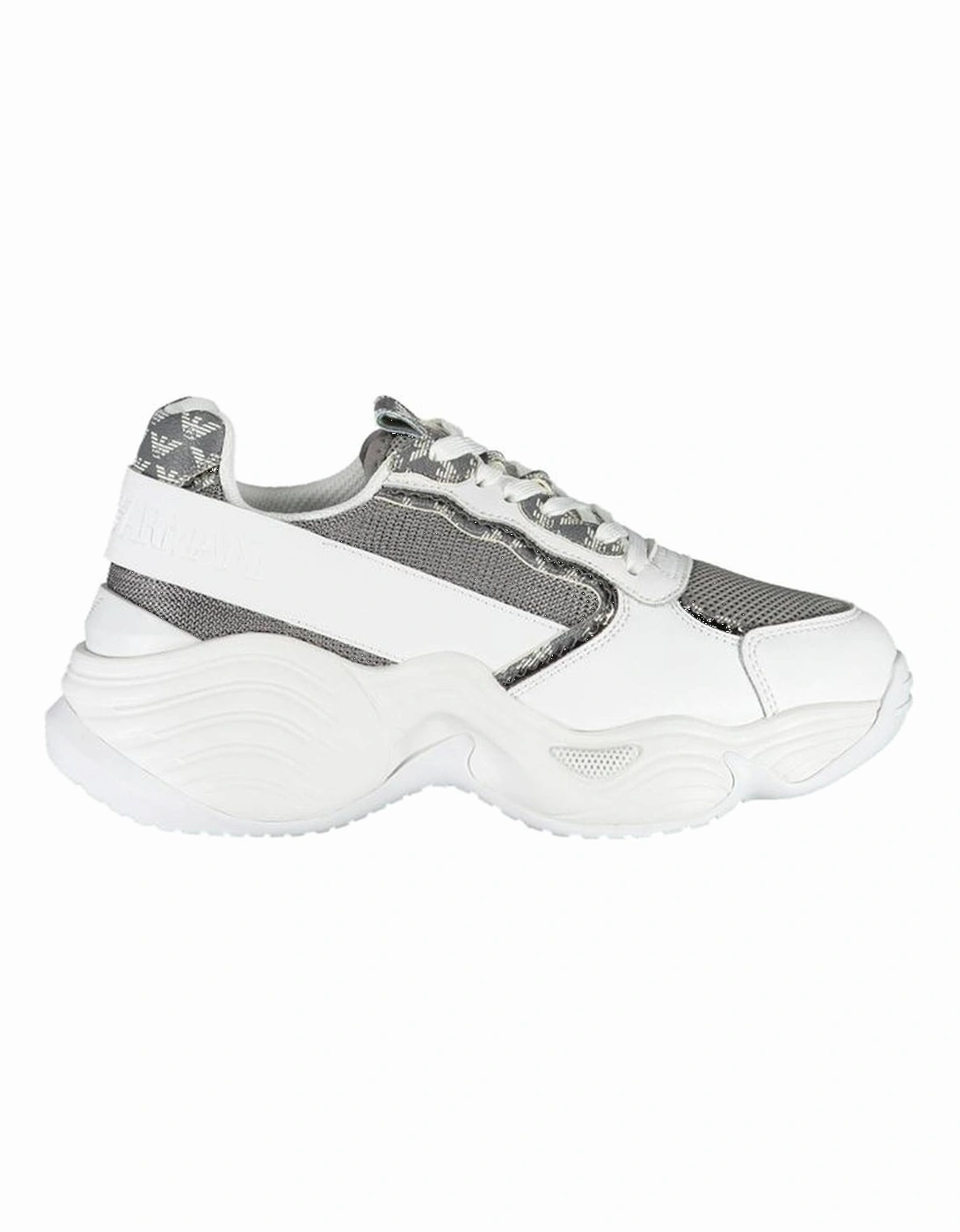 Printed Sports Shoes with Contrasting Details and Logo Women - White, 4 of 3