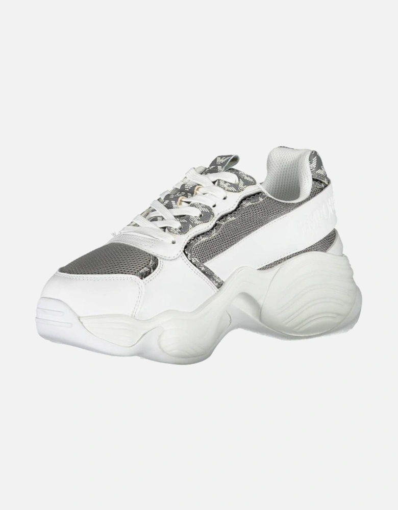 Printed Sports Shoes with Contrasting Details and Logo Women - White