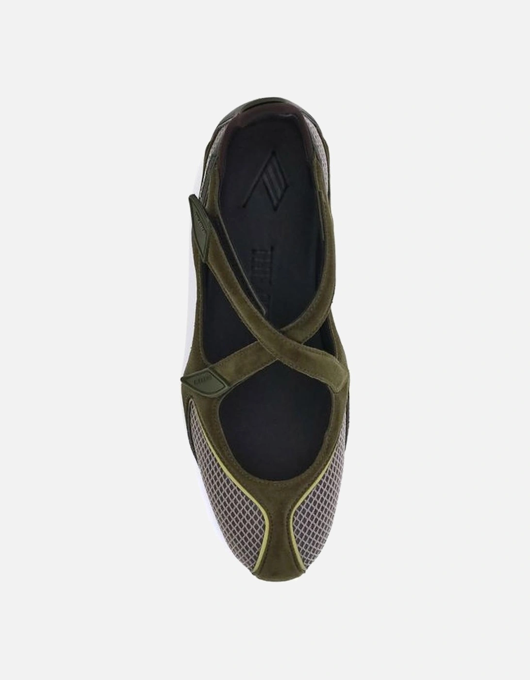 Crisscross Strap Cut-Out Ballerinas Women - Green Shoes