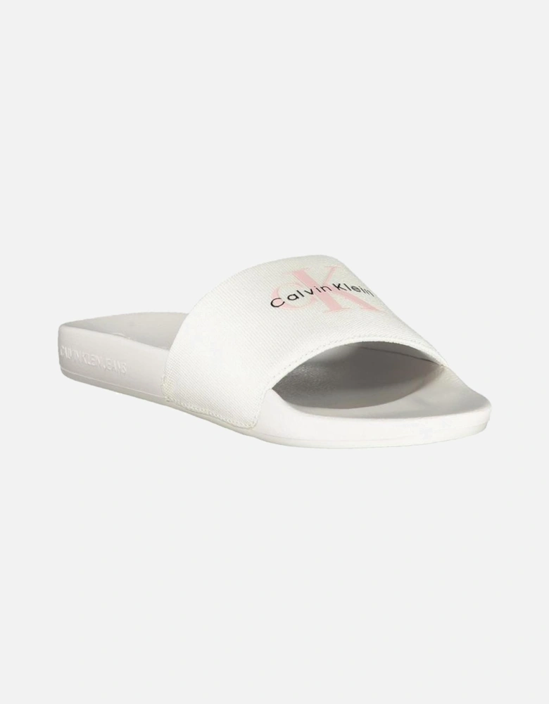 Slip-On Sandals with Bold Contrasting Design Women - White