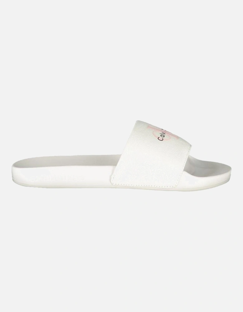 Slip-On Sandals with Bold Contrasting Design Women - White