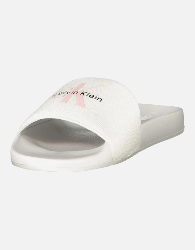 Slip-On Sandals with Bold Contrasting Design Women - White