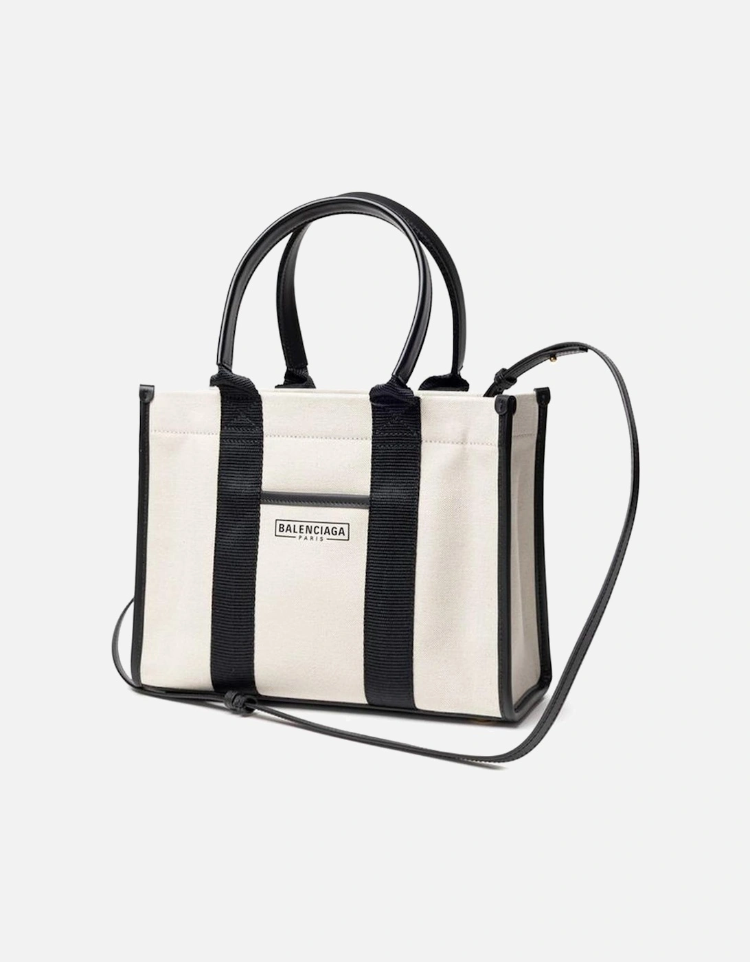 Hardware Tote Handbag with Leather Handles Women - Beige Sweaters