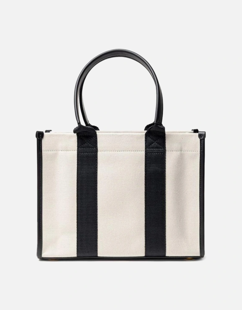 Hardware Tote Handbag with Leather Handles Women - Beige Sweaters