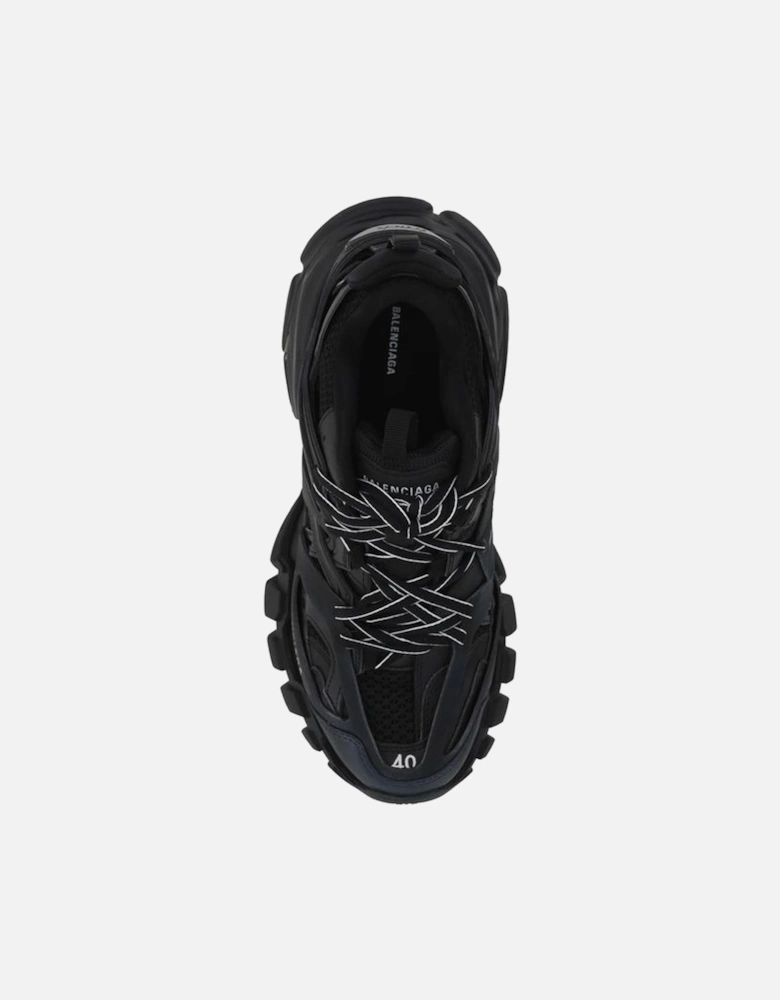 Track Sneakers with Multi Layers and Mixed Materials Women - Black