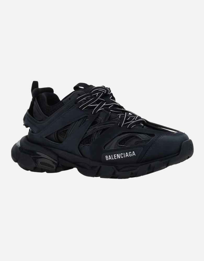 Track Sneakers with Multi Layers and Mixed Materials Women - Black