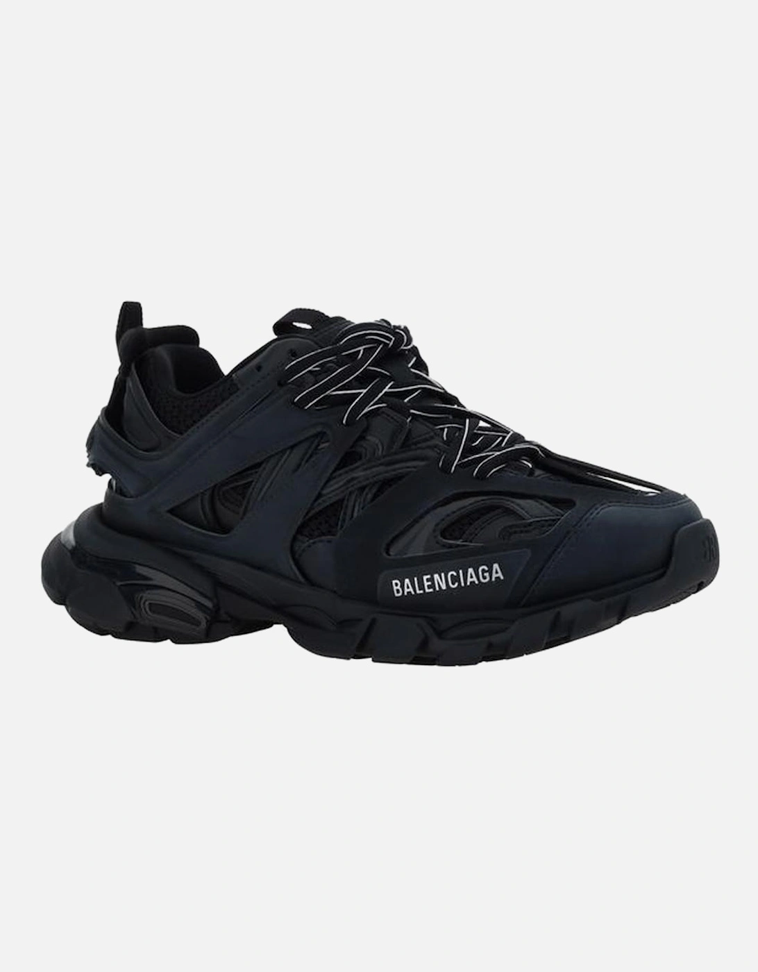Track Sneakers with Multi Layers and Mixed Materials Women - Black
