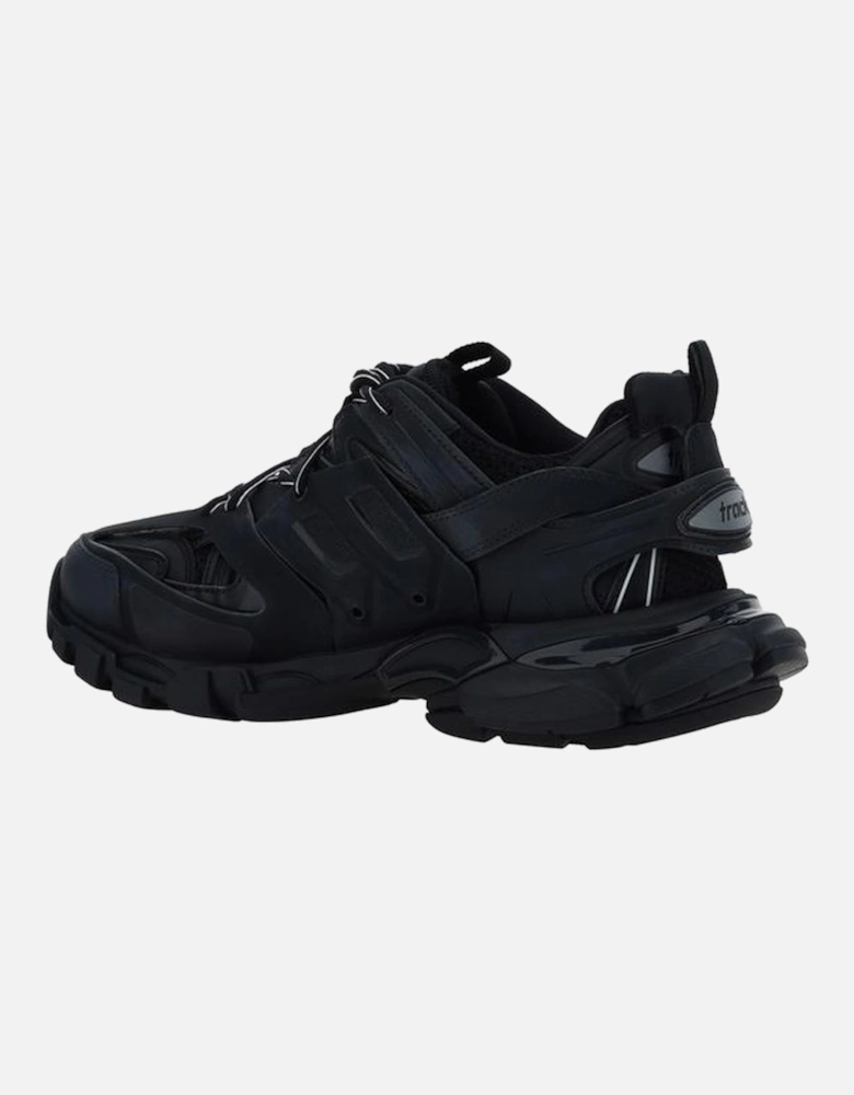 Track Sneakers with Multi Layers and Mixed Materials Women - Black