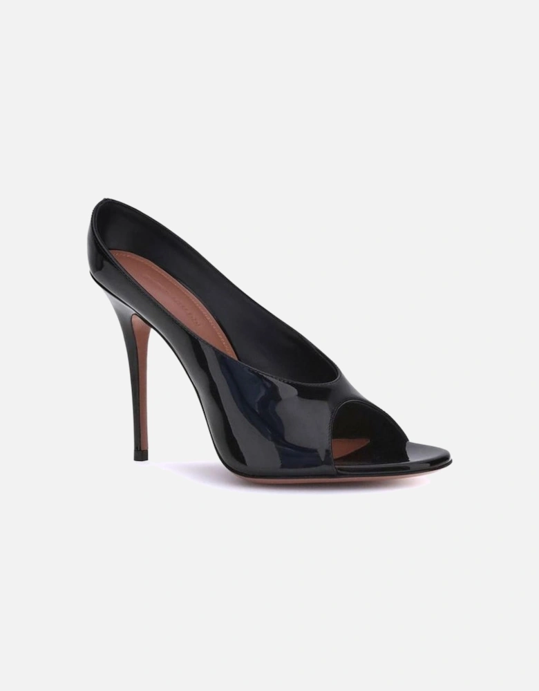 Patent Leather Stiletto Heel Sandals Women - Black Pumps