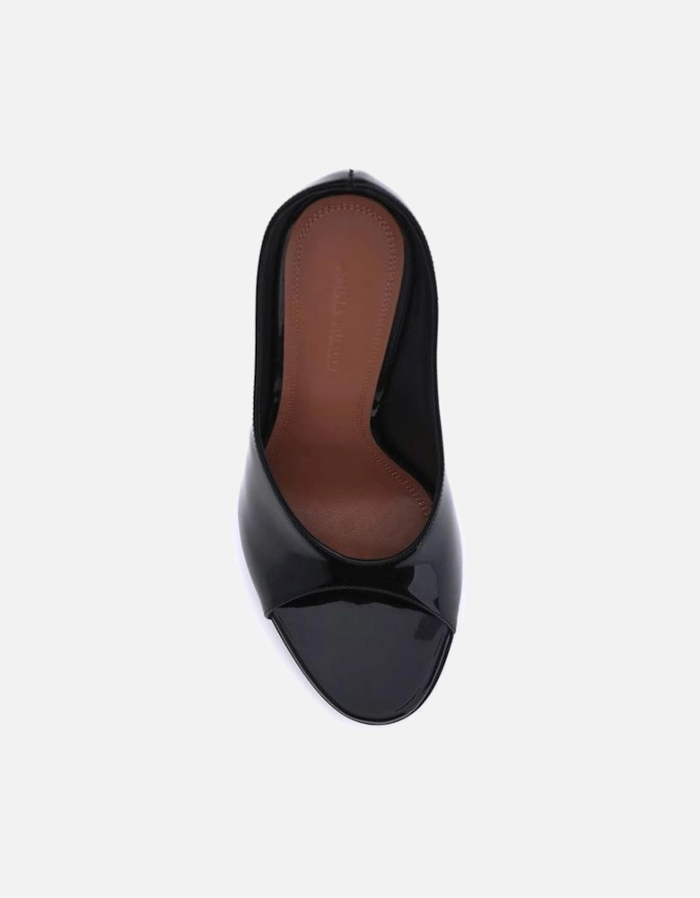 Patent Leather Stiletto Heel Sandals Women - Black Pumps
