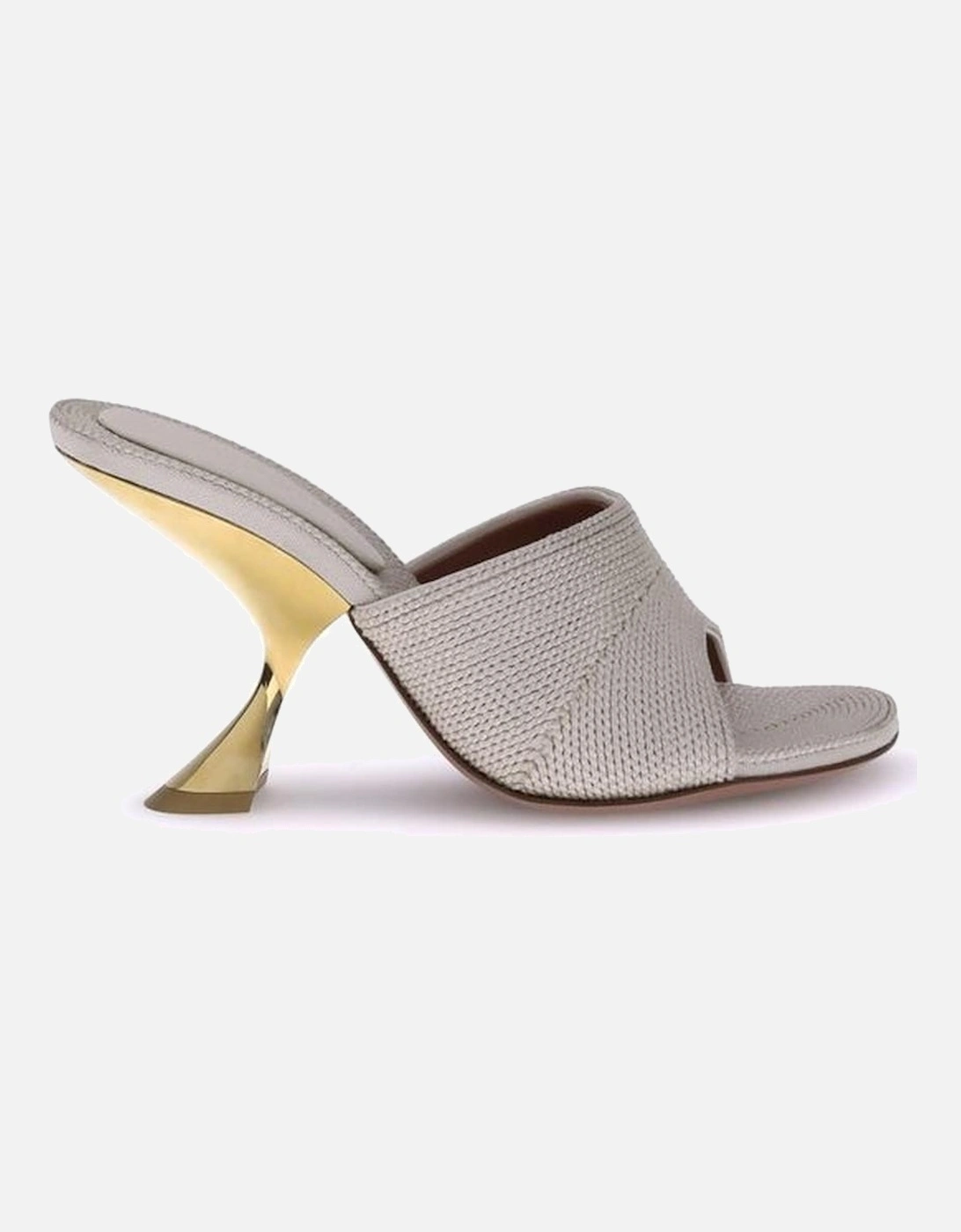 Geometric Heel Braided Strap Sandals Women - Cream Pumps, 5 of 4
