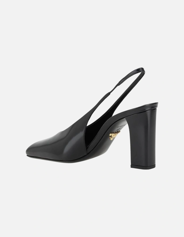Square Toe Decollete Slingback Pumps Women - Black