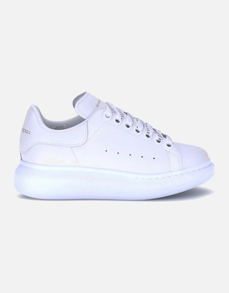 Leather Platform Sole Lace-Up Sneakers Women - White