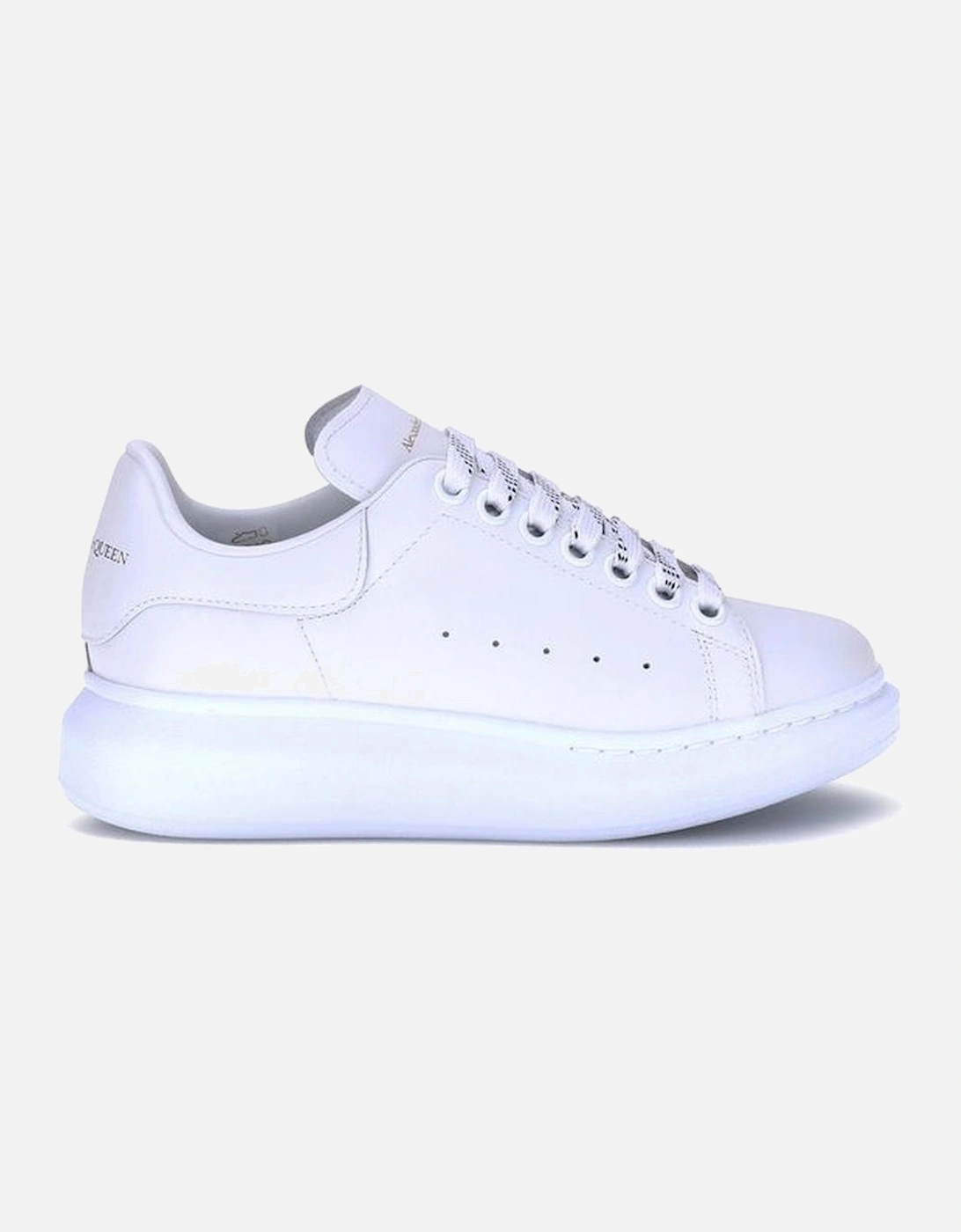 Leather Platform Sole Lace-Up Sneakers Women - White, 5 of 4