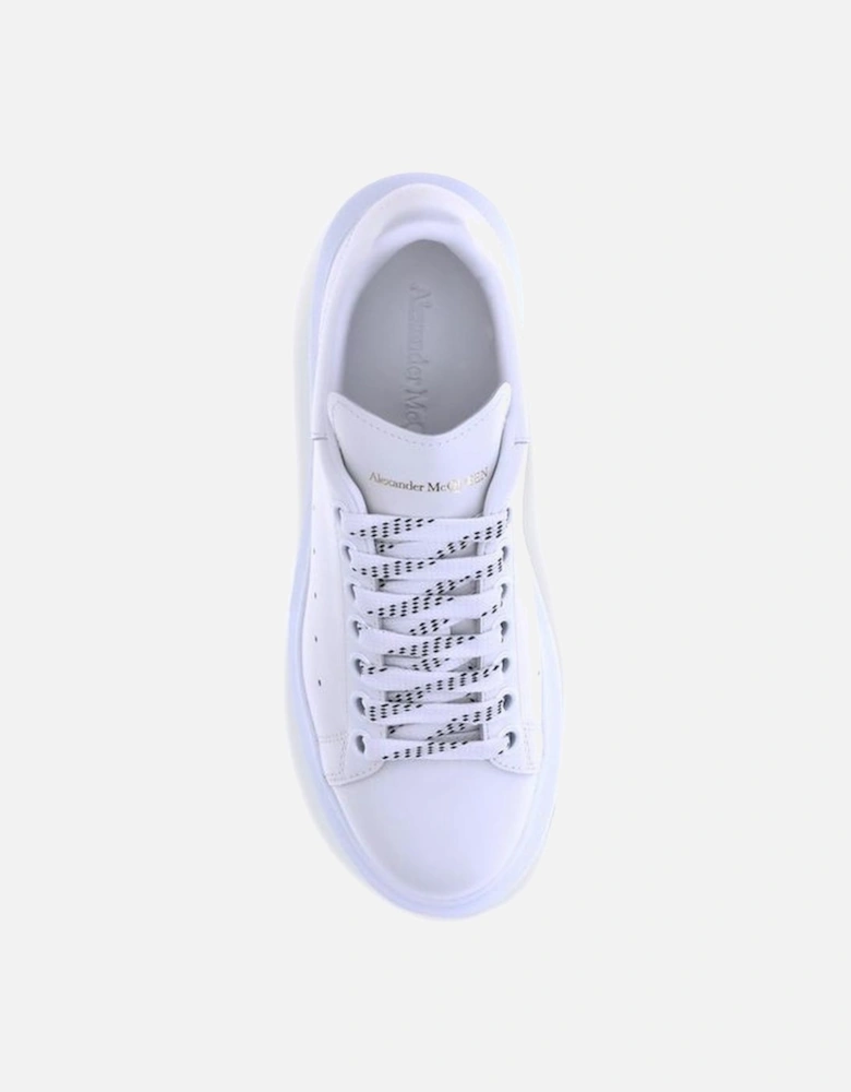 Leather Platform Sole Lace-Up Sneakers Women - White