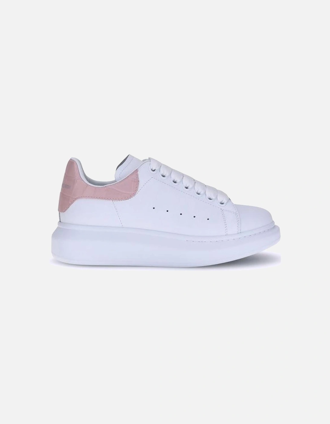 Leather Platform Sole Lace-Up Sneakers Women - White, 5 of 4