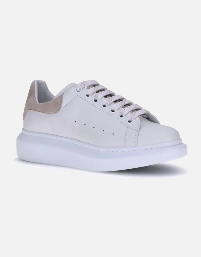 Leather Platform Sole Lace-Up Sneakers Women - White