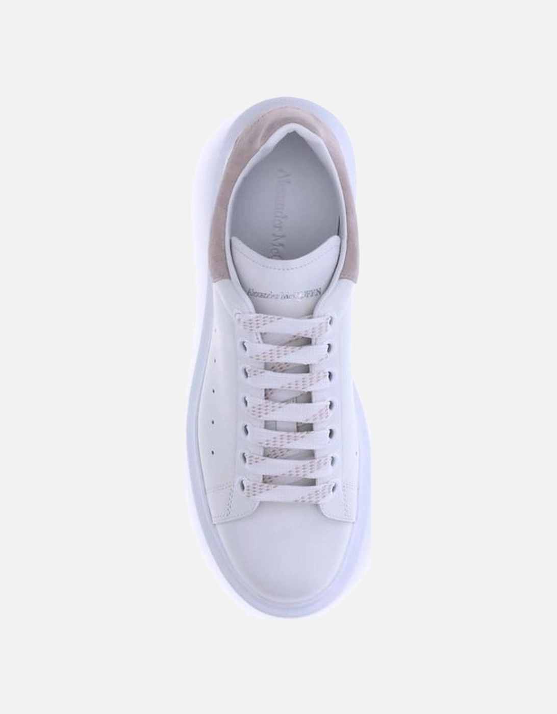 Leather Platform Sole Lace-Up Sneakers Women - White
