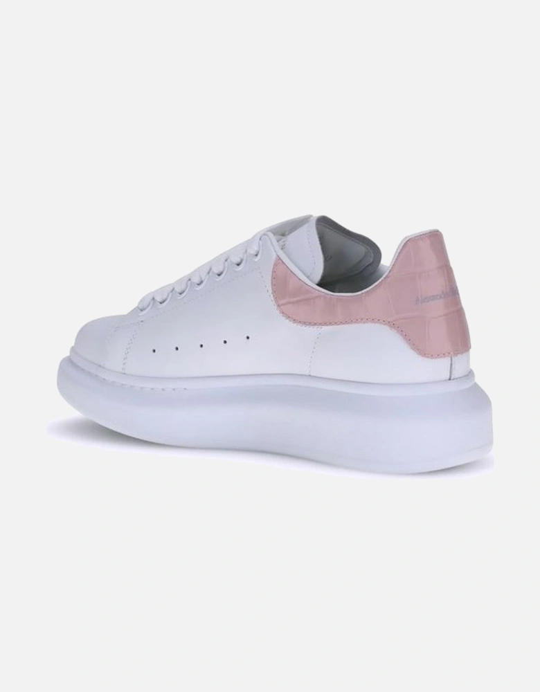 Leather Platform Sole Lace-Up Sneakers Women - White