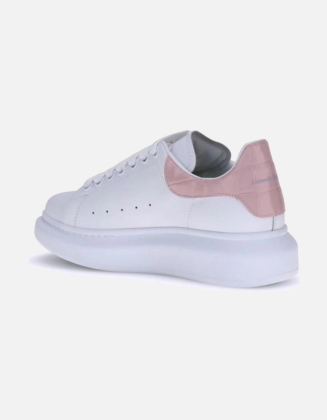 Leather Platform Sole Lace-Up Sneakers Women - White
