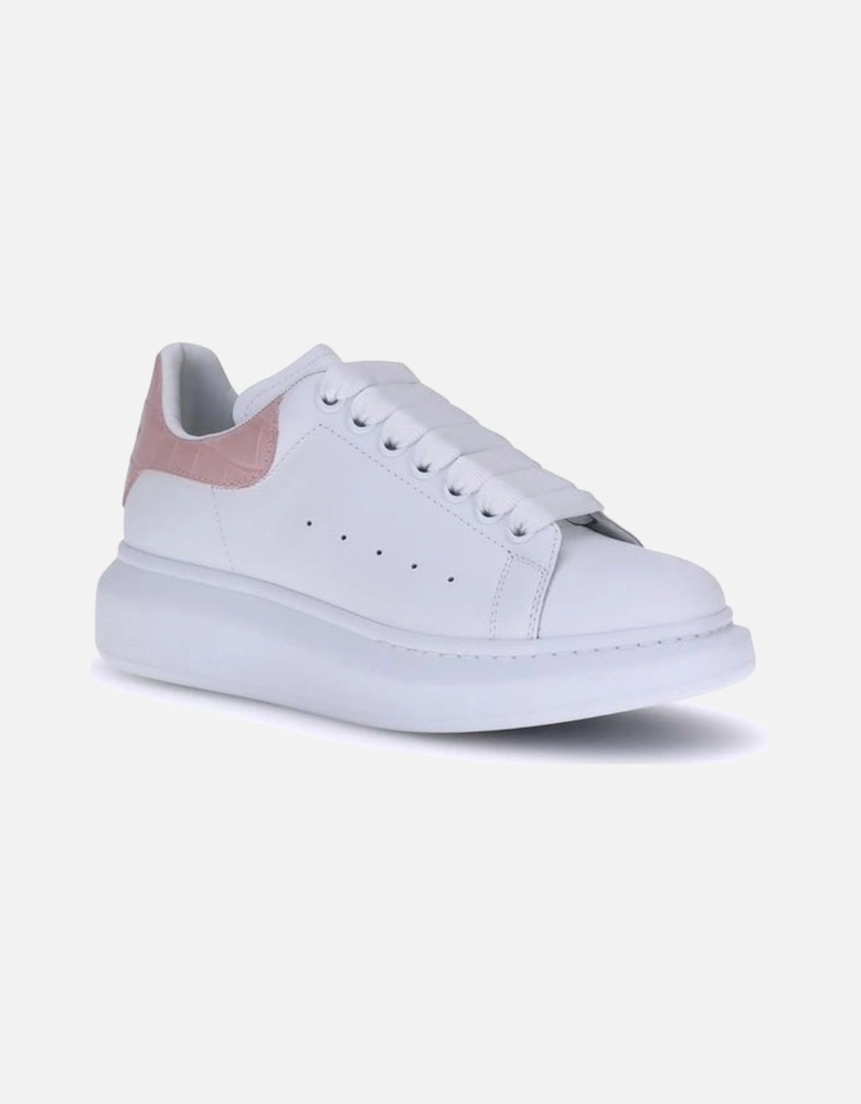 Leather Platform Sole Lace-Up Sneakers Women - White