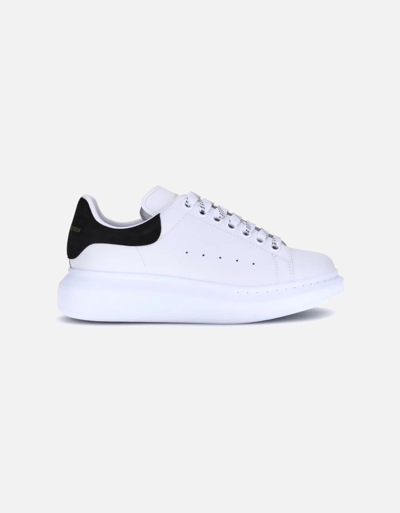 Leather Platform Sole Sneakers with Logo Details Women - White