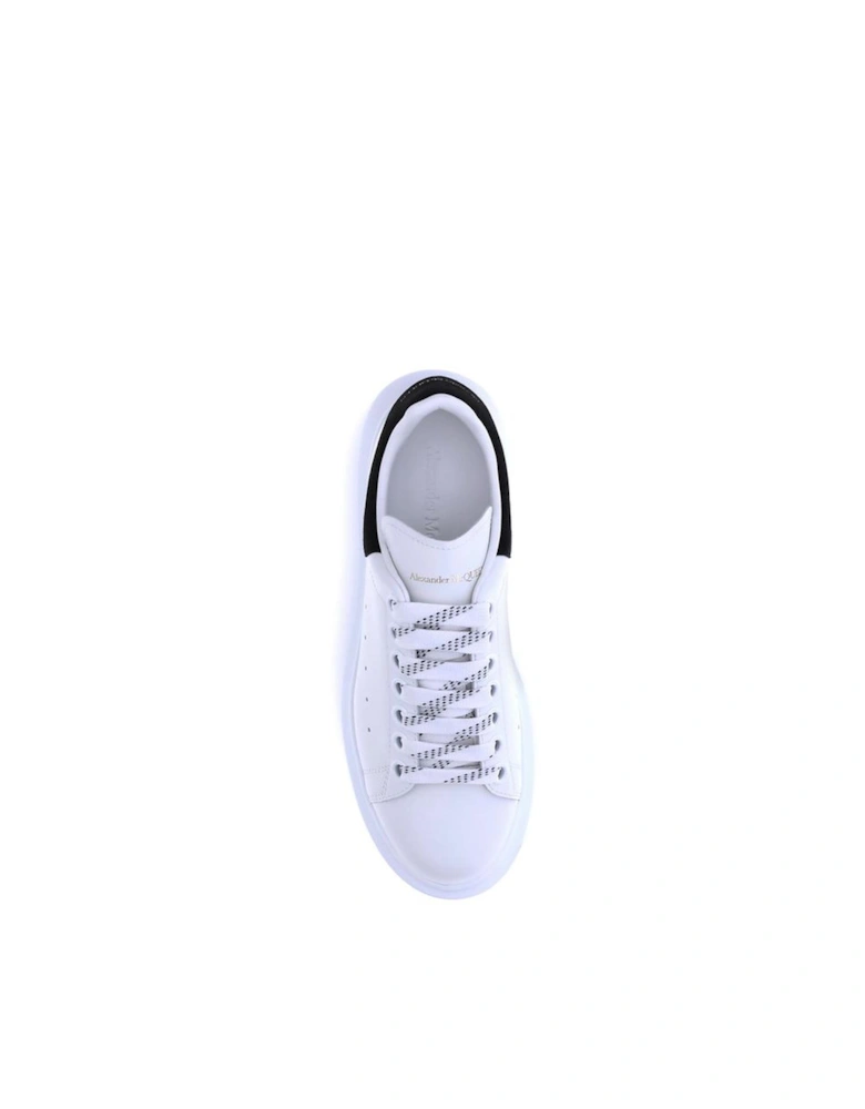 Leather Platform Sole Sneakers with Logo Details Women - White