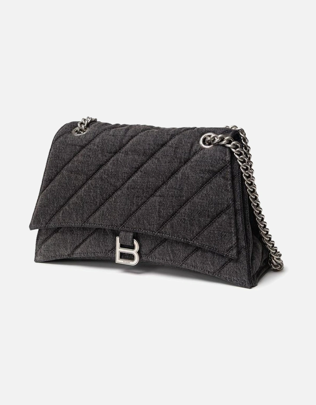 Crush Medium Denim Shoulder Bag Women - Black T-Shirts