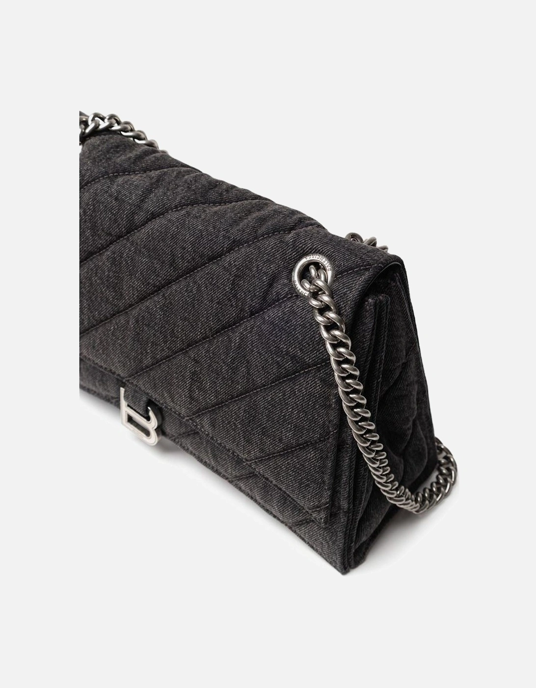 Crush Medium Denim Shoulder Bag Women - Black T-Shirts