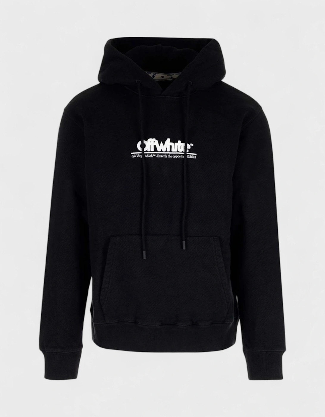 Chunky Logo Slim Hoodie Black White, 4 of 3