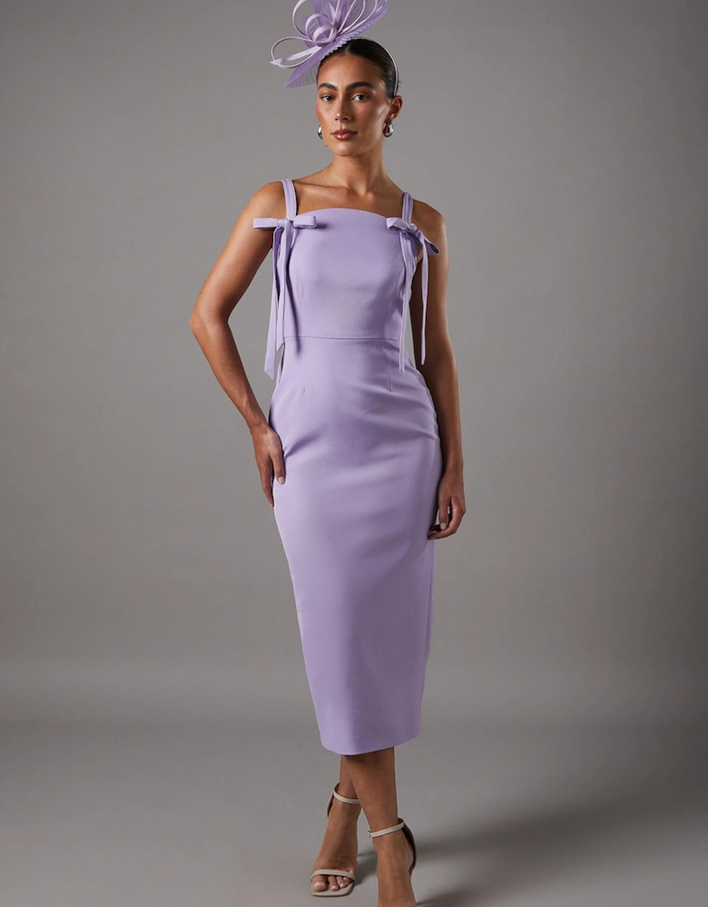 Bow Detail Strappy Pencil Dress
