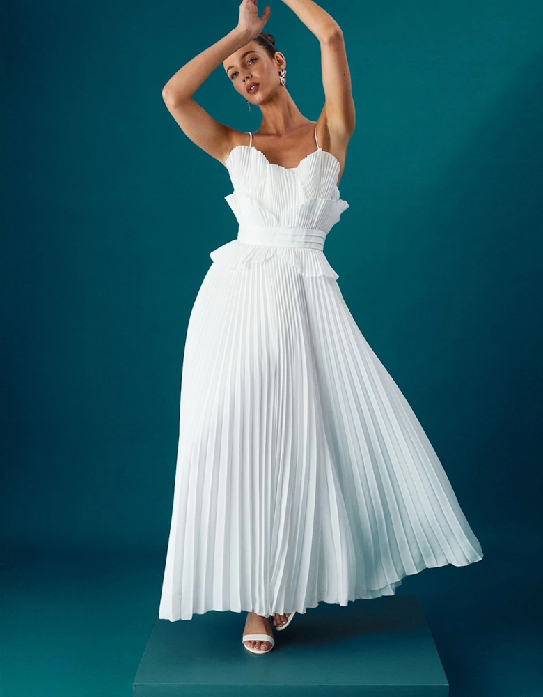 Muse Frill Front Volume Midi Dress