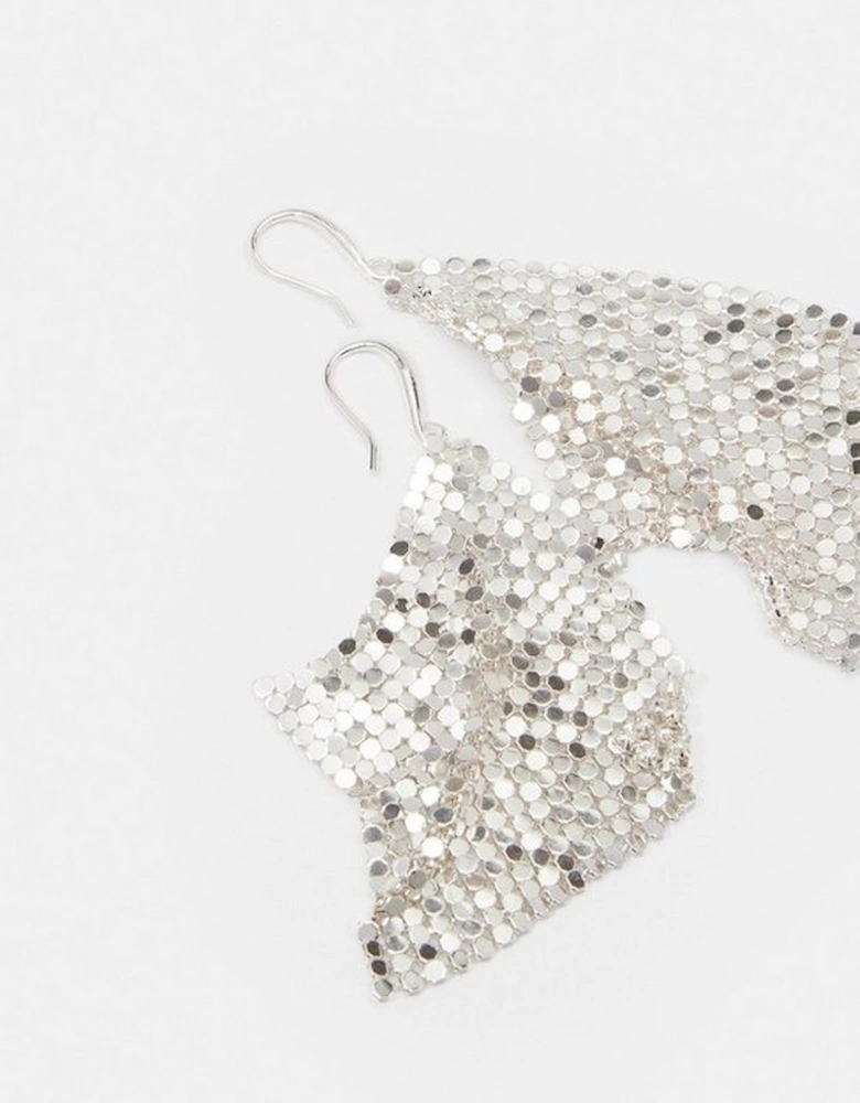 Statement Chainmail Triangle Drop Earrings